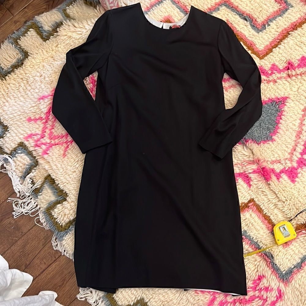 Theory black crepe dress 